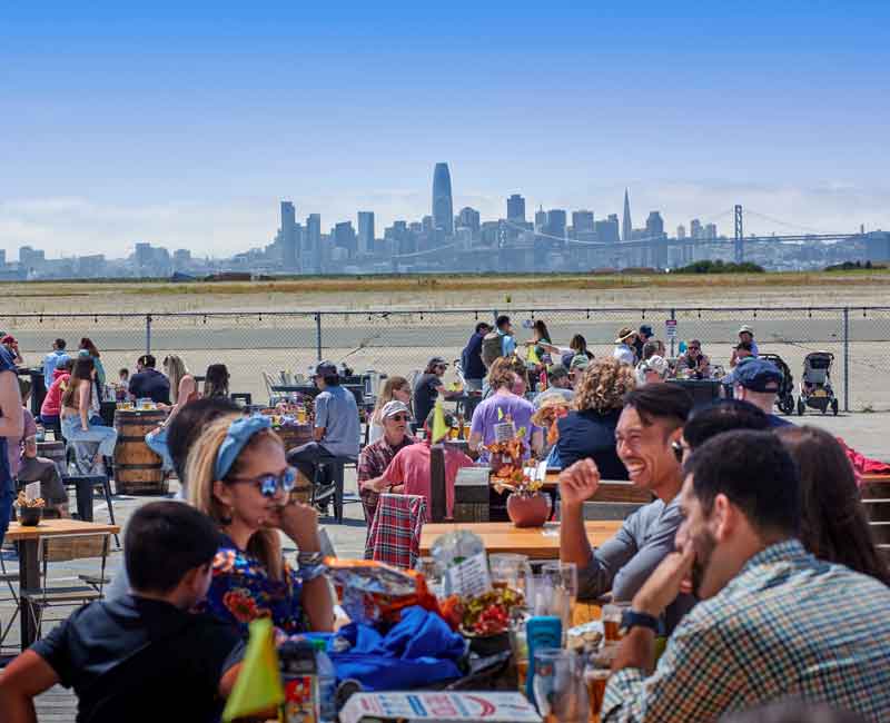 Faction Brewing Outdoor Courtyard